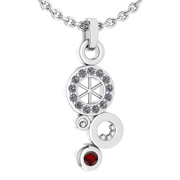 Certified 0.26 Ctw Garnet And Diamond Octopus Styles Pe