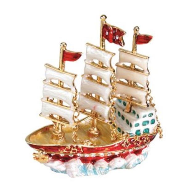 MAST WHITE SAILS JEWELED BOX