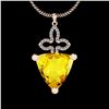 Certified 21.55 Ctw I2/I3 Lemon Topaz And Diamond 10K R