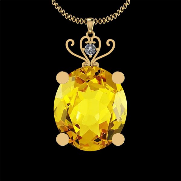 Certified 55.65 Ctw I2/I3 Lemon Topaz And Diamond 10K Y