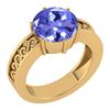 Certified 1.25 Ctw Tanzanite Solitaire Ring with Filigr