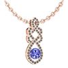 Certified 1.26 Ctw Tanzanite And Diamond VS/SI1 Necklac