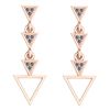 Certified 0.12 Ctw Diamond VS/SI1 Dangling Earrings 18K