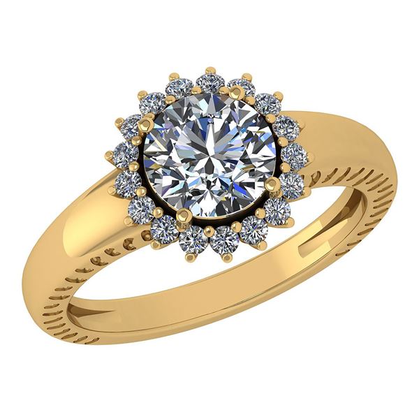 Certified 1.48 Ctw Diamond Wedding/Engagement Style 14K