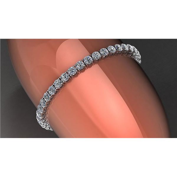 Certified 5.50 Ctw Diamond VS2/SI1 Tennis Bracelet 14K