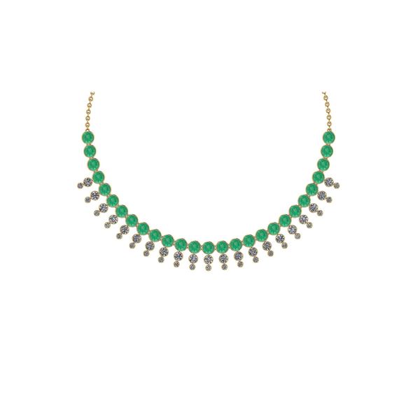 Certified 45.30 Ctw Emerald And Diamond VS/SI1 Unique B