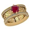 Image 1 : Certified 1.81 Ctw Ruby And Diamond Wedding/Engagement