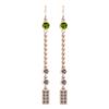 Image 1 : Certified 1.13 Ctw Peridot And Diamond VS/SI1 Earrings