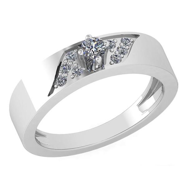 Certified 0.22 Ctw Diamond Engagement /Wedding 14K Whit