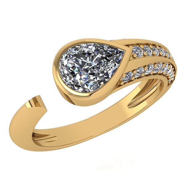 Certified 1.51 Ctw Diamond Wedding/Engagement Style 14K