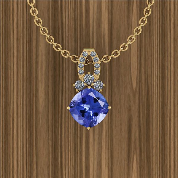 Certified 5.43 Ctw Tanzanite And Diamond VS/SI1 14K Yel