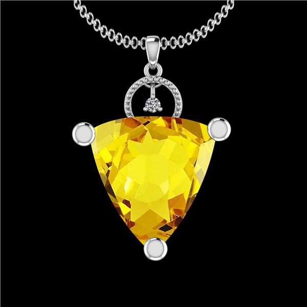 Certified 31.84 Ctw I2/I3 Lemon Topaz And Diamond 10K W