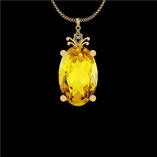 Certified 70.72 Ctw I2/I3 Lemon Topaz And Diamond 10K Y