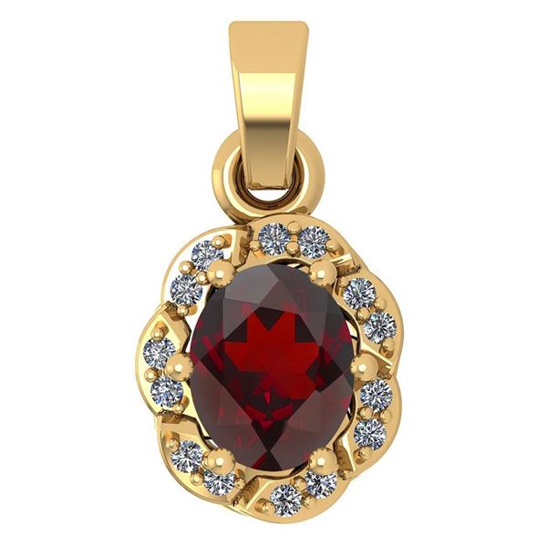 Certified 0.38 Ctw Garnet And Diamond 14k Yellow Gold S