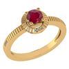 Image 1 : Certified 0.37 Ctw Ruby And Diamond 14k Yellow Gold Hal