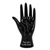 Image 1 : BLACK CERAMIC PALMISTRY HAND FIGURINE