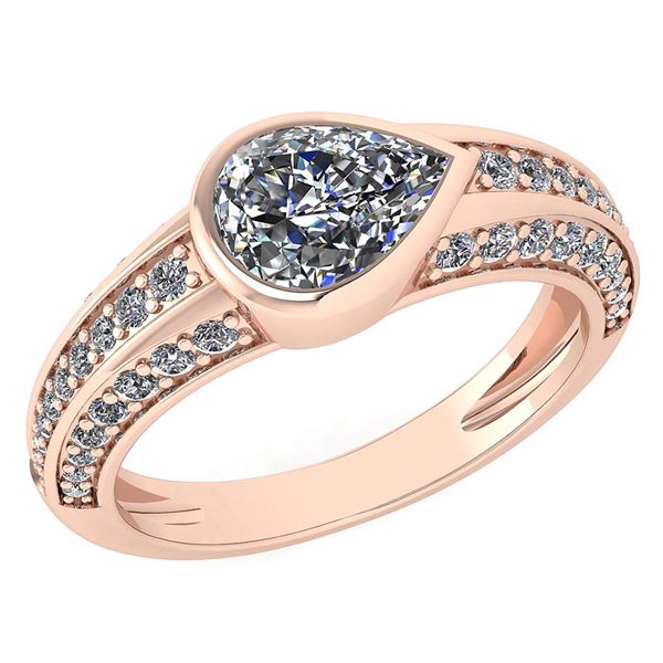 Certified 1.73 Ctw Diamond Wedding/Engagement Style 14K
