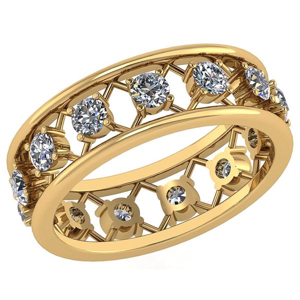 Certified 1.04 Ctw Diamond VS/SI1 Mens Band 18k Yellow