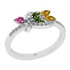Image 1 : Certified 0.66 Ctw I2/I3 Multi Stone And Diamond 14K Wh