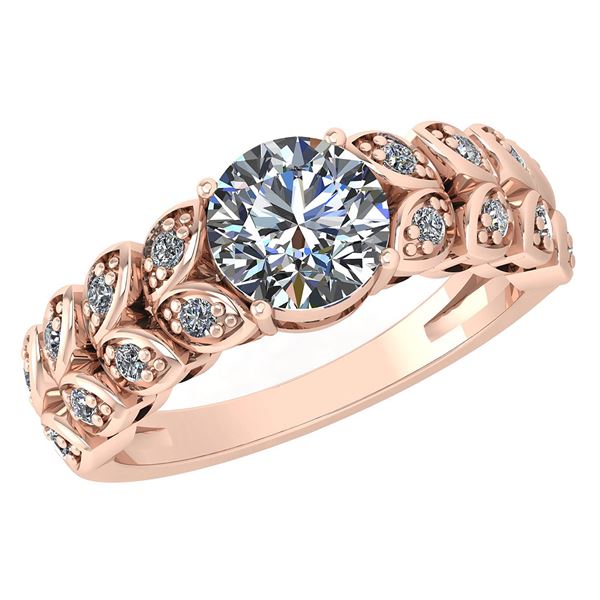 Certified 1.47 Ctw Diamond Wedding/Engagement Style 14K
