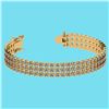 Certified 5.13 Ctw SI2/I1 Diamond 14K Yellow Gold Brace