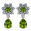 Certified 4.86 Ctw Peridot And Diamond 18K White Gold H