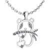 Certified 0.42 Ctw Diamond VS/S1 Panda Pendant Platinum