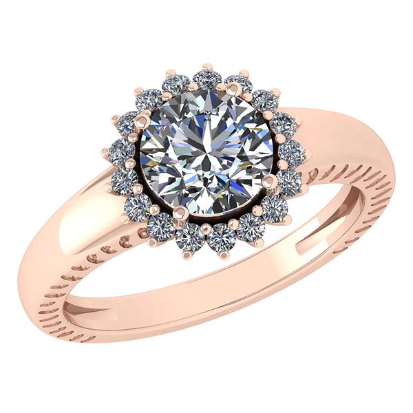 Certified 1.48 Ctw Diamond Wedding/Engagement Style 14K