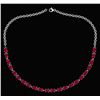 Certified 12.50 Ctw Ruby Pear Shape Necklace For womens