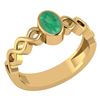 Certified 0.50Ctw Genuine Emerald 14K Yellow Gold Ring