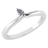 Certified 0.13 Ctw Diamond 14K White Gold Promise Ring