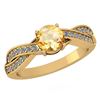 Certified 1.05 Ctw Citrine And Diamond VS/SI1 14K Yello