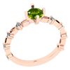 Image 1 : Certified 0.68 Ctw I2/I3 Peridot And Diamond 10K Rose G