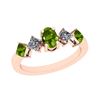 Image 1 : Certified 1.10 Ctw i2/i3 Peridot And Diamond 10K Rose G