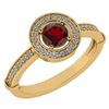 Certified 0.94 Ctw Garnet And Diamond 14k Yellow Gold R
