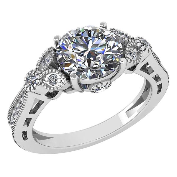 Certified 2.03 Ctw Diamond Engagement /Wedding 14K Whit