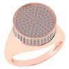 Certified 0.99 Ctw Diamond 18K Rose Gold Halo Ring