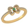 Certified 0.24 Ctw Emerald And Diamond 14k Yellow Gold