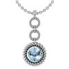 Certified 6.84 Ctw Aquamarine Necklace For womens New E