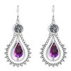 Image 1 : Certified 5.18 Ctw Amethyst And Diamond SI2/I1 Dangling