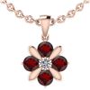 Certified 2.10 Ctw Garnet And Diamond SI1/SI2 14K Rose