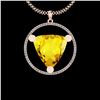 Image 1 : Certified 19.83 Ctw I2/I3 Lemon Topaz And Diamond 10K R
