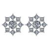 Certified 1.46 Ctw Diamond 18k White Gold Halo Stud Ear