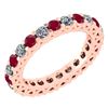 Certified 1.61 Ctw Ruby And Diamond 14k Rose Gold Halo