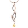 Certified 0.53 Ctw I2/I3 Citrine And Diamond 10K Rose G
