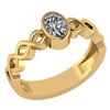 Certified 0.50 Ctw Diamond 14K Yellow Gold Ring