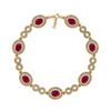 Image 1 : Certified 6.78 Ctw I2/I3 Ruby And Diamond 14K Yellow Go