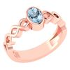 Certified 0.50Ctw Genuine Aquamarine14K Rose Gold