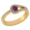Certified 1.30 Ctw Amethyst And Diamond 14k Yellow Gold