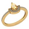 Certified 0.64 Ctw Citrine And Diamond 18k Yellow Gold